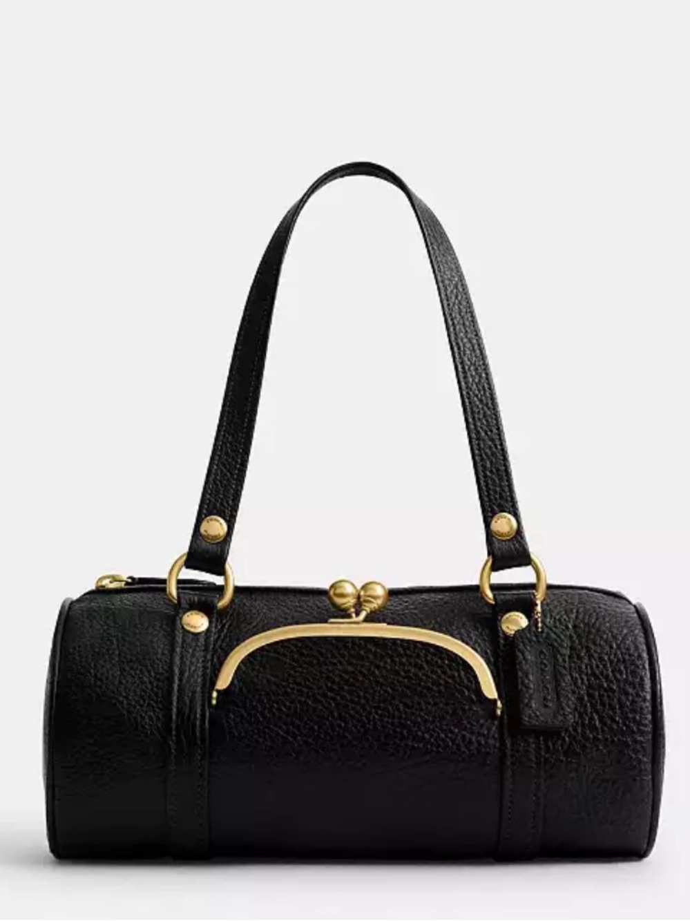 NWT Coach Kisslock Barrel Bag in Black